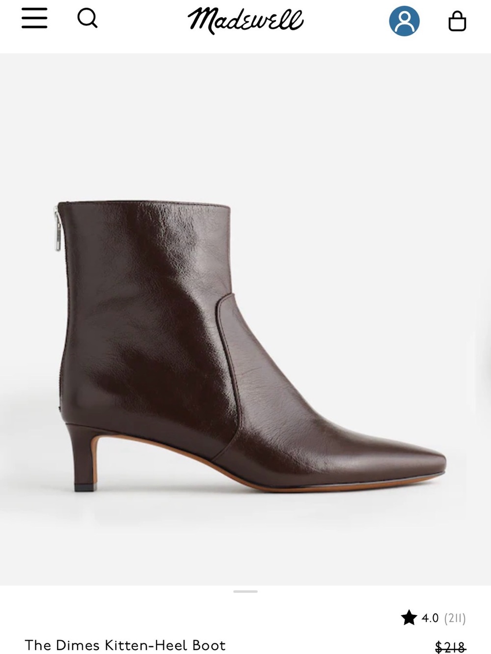 Madewell Dark Brown Pointed-Toe Ankle Boots